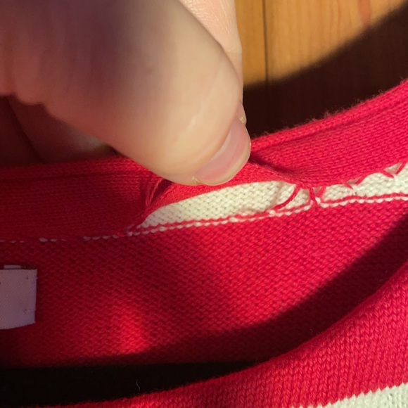 J Crew stripe sweater, red and cream, gorgeous - Picture 4 of 8